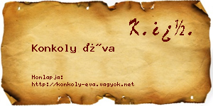 Konkoly Éva névjegykártya